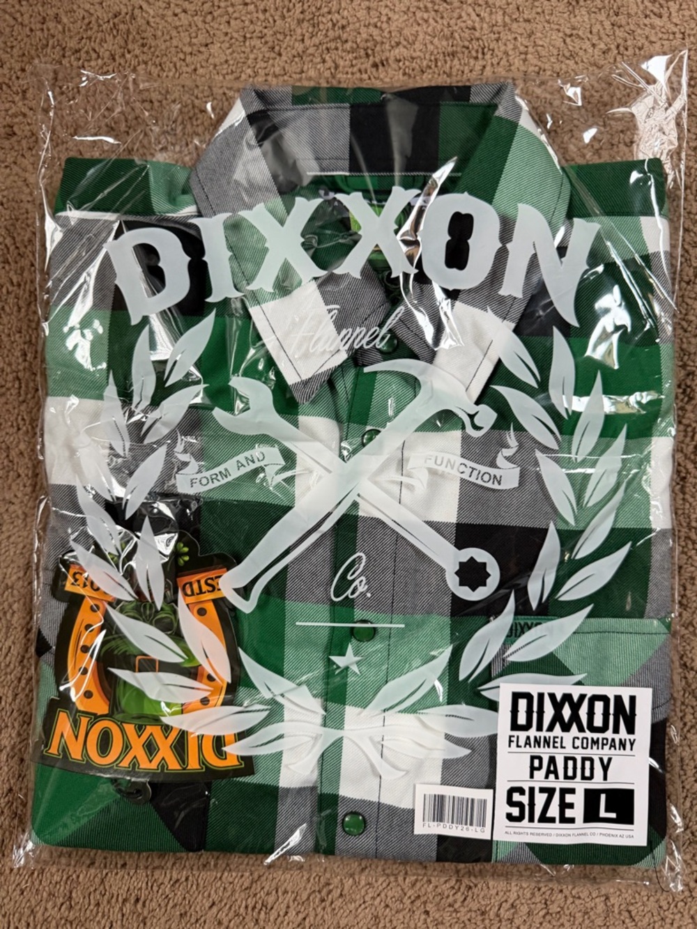 DIXXON Paddy Green and Black Plaid Button-Down Shirt